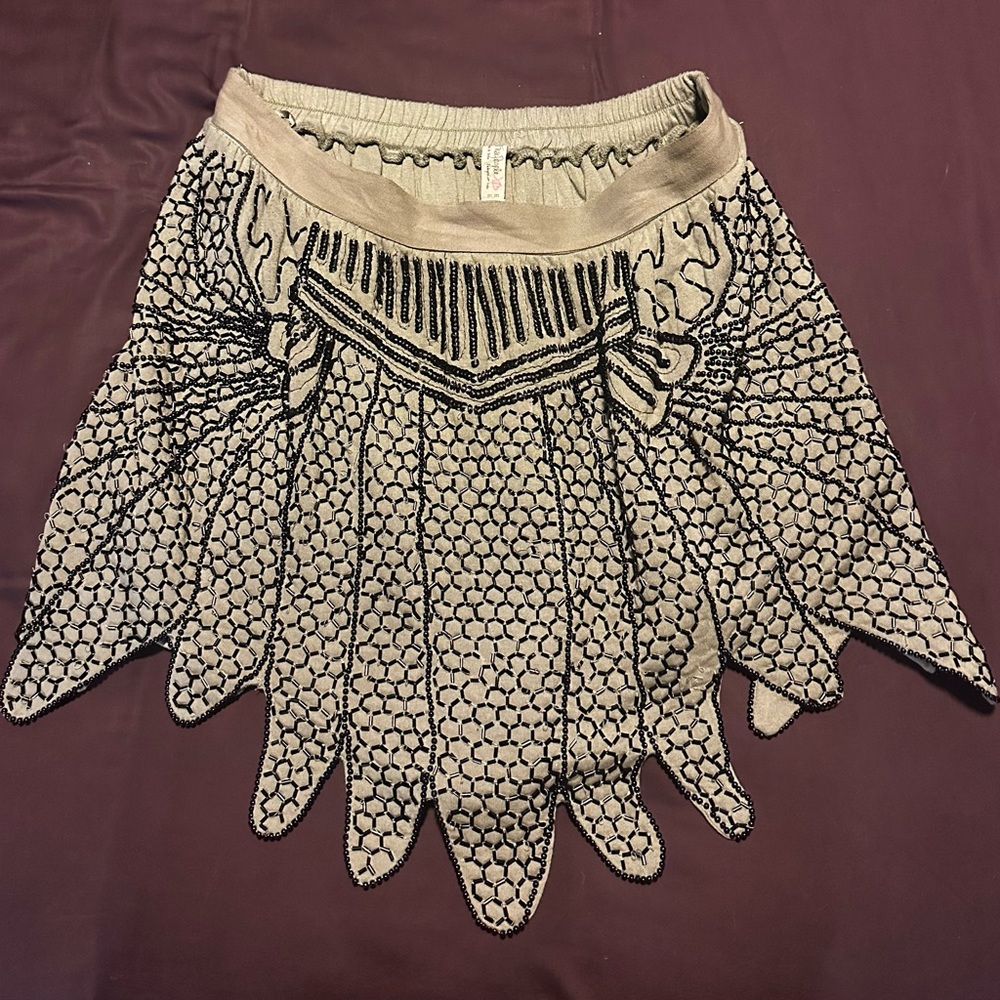 SOLD | RARE Free People x Show Girls | beaded embellished mini skirt | size M |